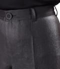 Pantaloni largi din tesatura cu aspect satinat