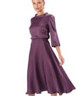 Rochie midi din tesatura satinata