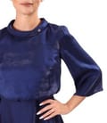 Rochie midi din tesatura satinata