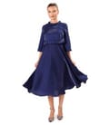 Rochie midi din tesatura satinata