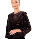 Bolero din catifea elastica cu paiete
