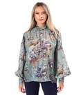 Bluza eleganta din Tencel imprimat cu motive florale