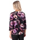 Bluza din jerse elastic gros imprimat cu motive florale