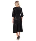 Rochie midi din viscoza cu fir metalic