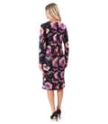 Rochie eleganta din jerse elastic gros imprimat cu motive florale