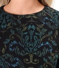 Rochie din jerse elastic gros imprimat cu motive florale