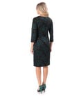 Rochie din jerse elastic gros imprimat cu motive florale