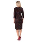 Rochie din jerse gros imprimat cu motive florale
