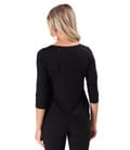 Bluza din jerse elastic uni cu snur in partea de jos