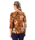 Bluza din jerse elastic de viscoza imprimat cu motive florale