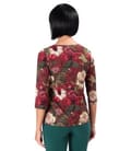 Bluza din jerse elastic de viscoza imprimat cu motive florale