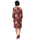 Rochie lejera din viscoza cu matase naturala cu motive florale