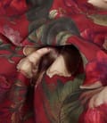 Rochie lejera din viscoza cu matase naturala cu motive florale