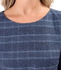 Rochie office in carouri cu bumbac si lana