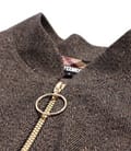 Hanorac tip bomber cu fermoar si textura in spic