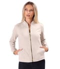 Hanorac tip bomber cu fermoar si textura in spic