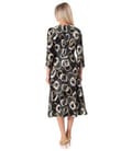 Rochie midi din viscoza cu guler esarfa