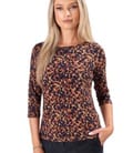 Bluza din jerse elastic de viscoza imprimat