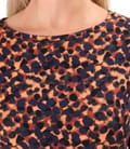 Bluza din jerse elastic de viscoza imprimat