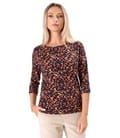 Bluza din jerse elastic de viscoza imprimat