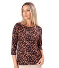 Bluza din jerse elastic de viscoza imprimat