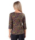 Bluza din jerse elastic de viscoza imprimat cu motive paisley