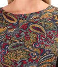 Bluza din jerse elastic de viscoza imprimat cu motive paisley
