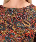 Bluza din jerse elastic de viscoza imprimat cu motive paisley