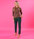 Bluza din jerse elastic de viscoza imprimat cu motive paisley