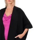 Cardigan lung tricotat cu lana si alpaca