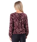 Bluza cu maneci lungi din viscoza imprimata cu buline