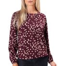 Bluza cu maneci lungi din viscoza imprimata cu buline