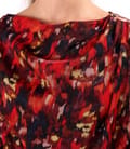 Rochie midi eleganta din saten imprimat