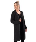 Cardigan lung tricotat cu fir de efect