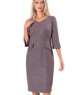 Rochie office din stofa cu viscoza si bumbac