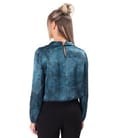 Bluza din matase naturala imprimata cu motive florale