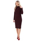 Rochie midi din jerse elastic gros cu lana