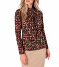 Bluza din jerse elastic cu falduri la decolteu