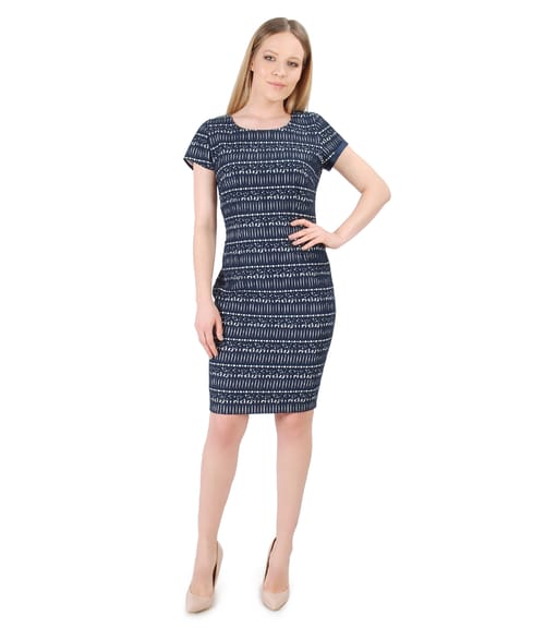 Rochie eleganta din bumbac elastic gofrat