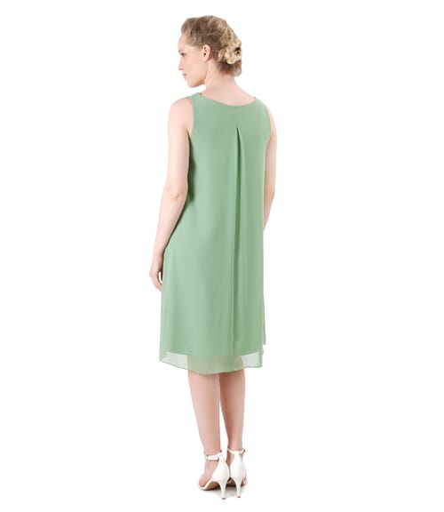 Rochie din voal cu falduri pe fata