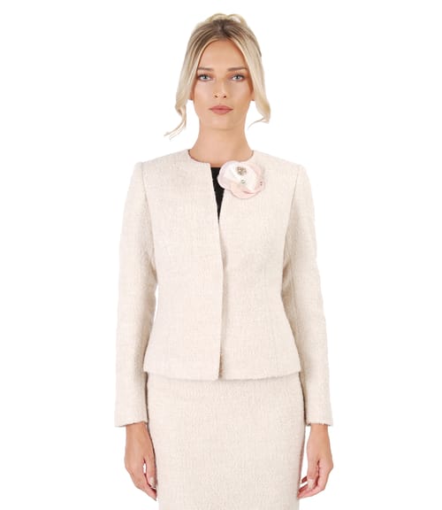 Sacou elegant din bucle cu lana si alpaca