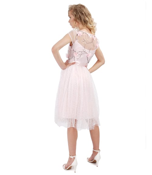 Rochie de seara cu dantela cu motive florale