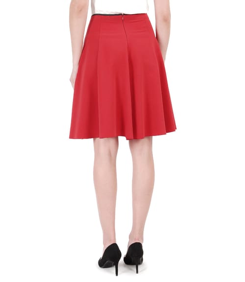 Fusta in clini din stofa elastica