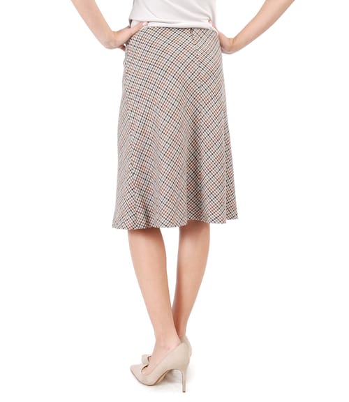 Fusta in carouri cu 4 clini si catarama