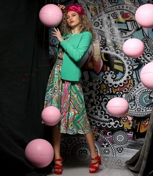 Rochie eleganta din viscoza imprimata