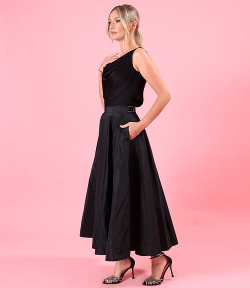 Bluza eleganta pe bie din saten de viscoza