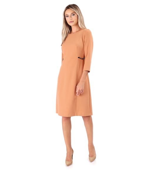 Rochie office evazata din stofa elastica