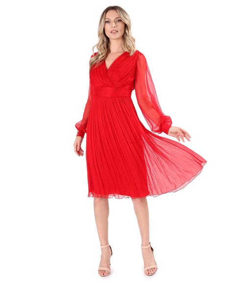 Rochie eleganta din voal de matase naturala