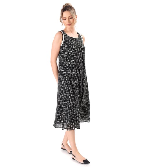 Rochie midi lejera din jerse cu garnituri decorative