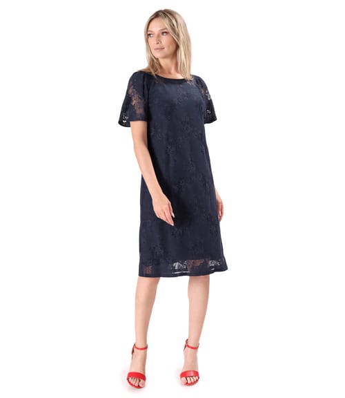 Rochie eleganta din dantela cu bumbac cu motive florale